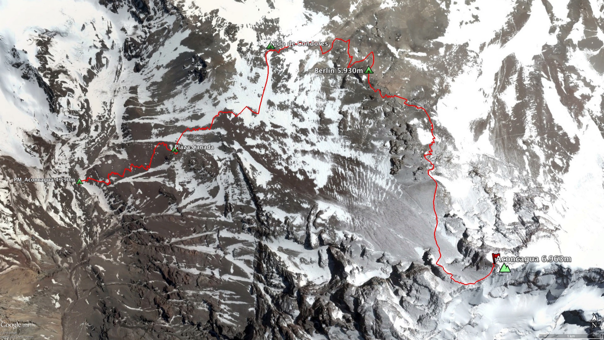 Aconcagua Route