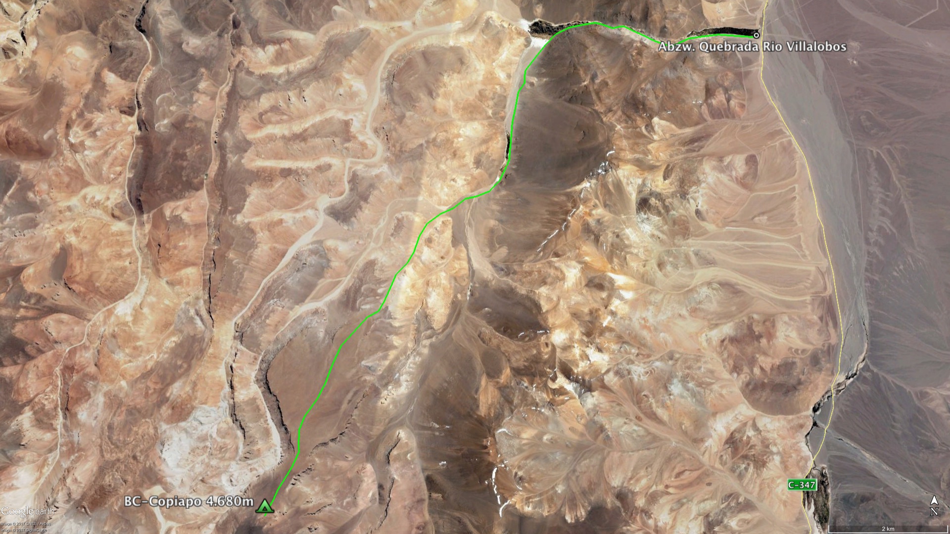Copiap&oacute; - Route