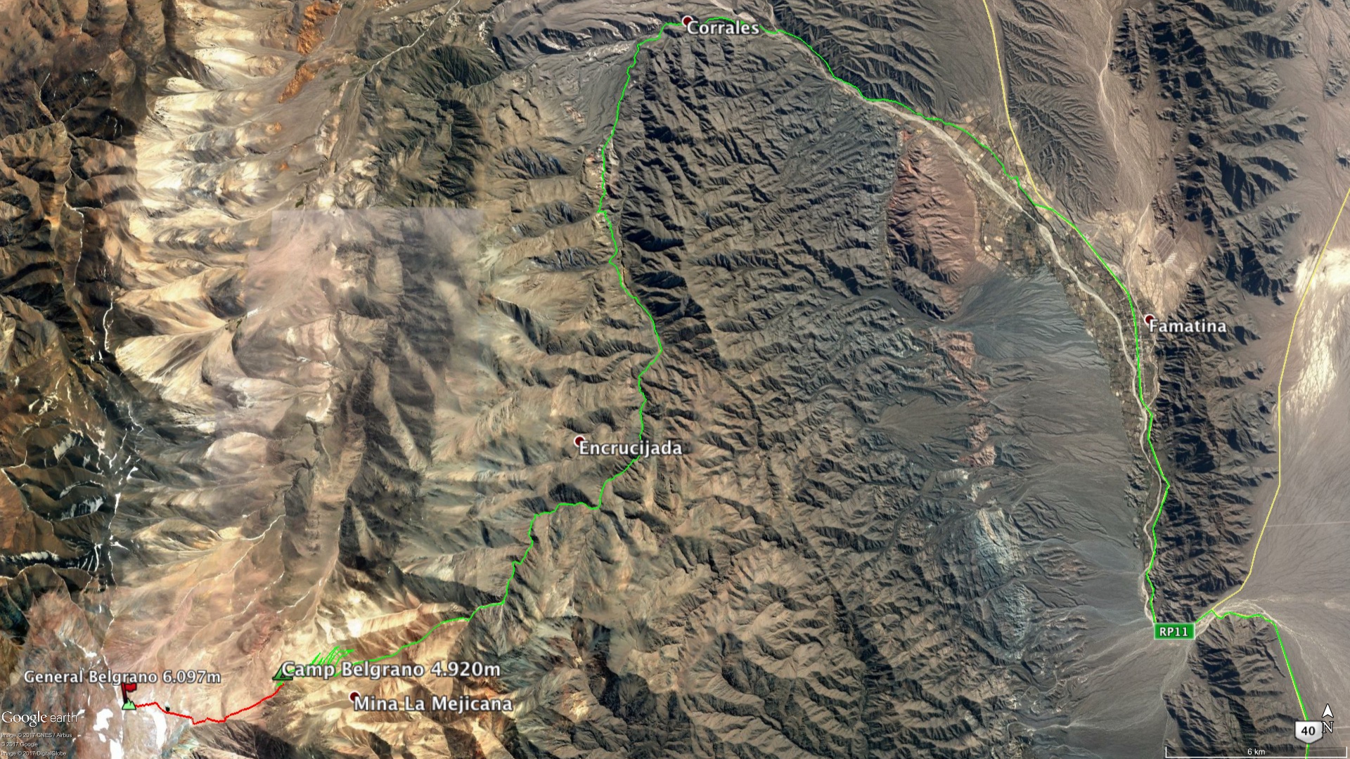 General Belgrano - Route
