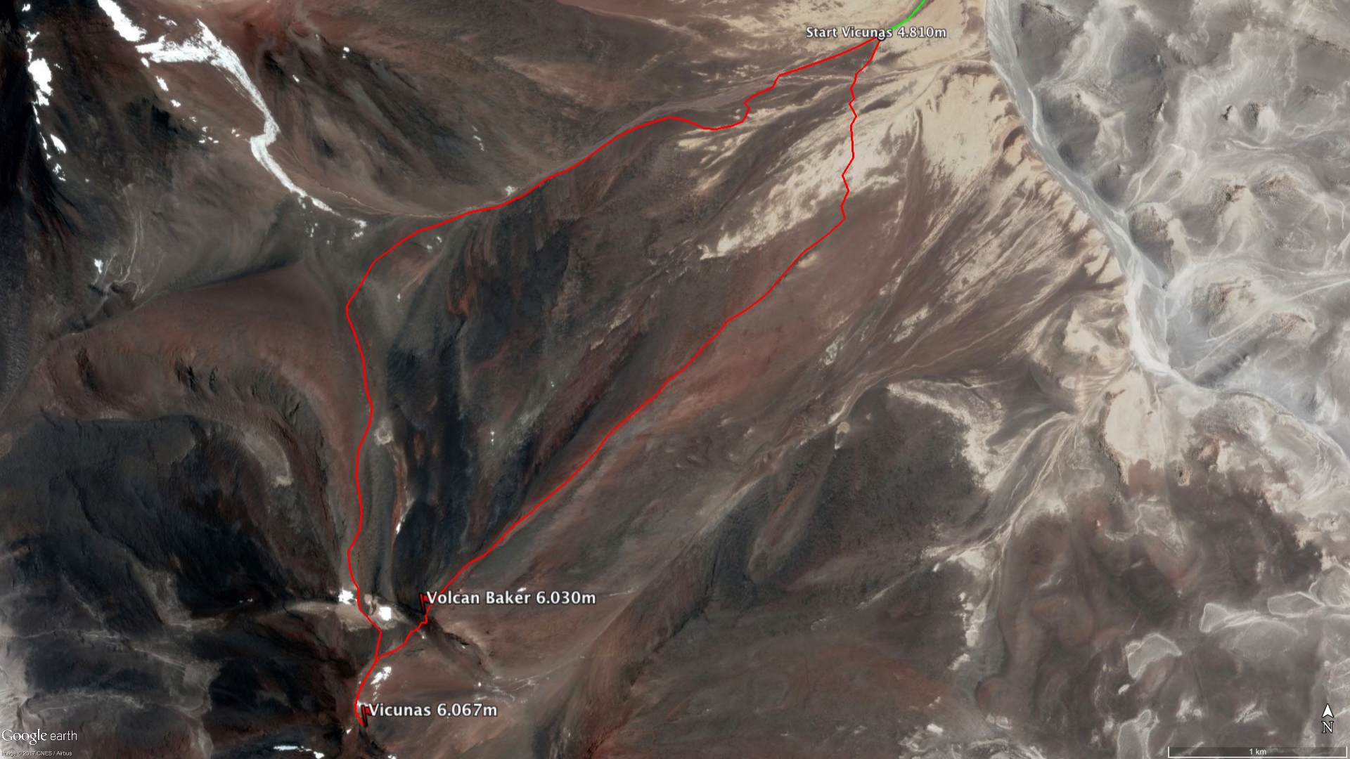 Vn. Baker - Vicu&ntilde;as - Route