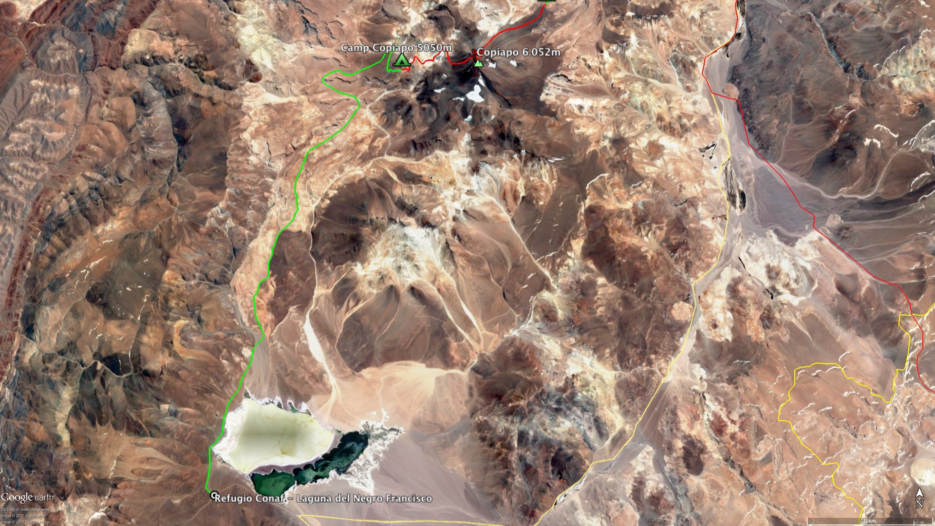 / Cerro Azufré - Route